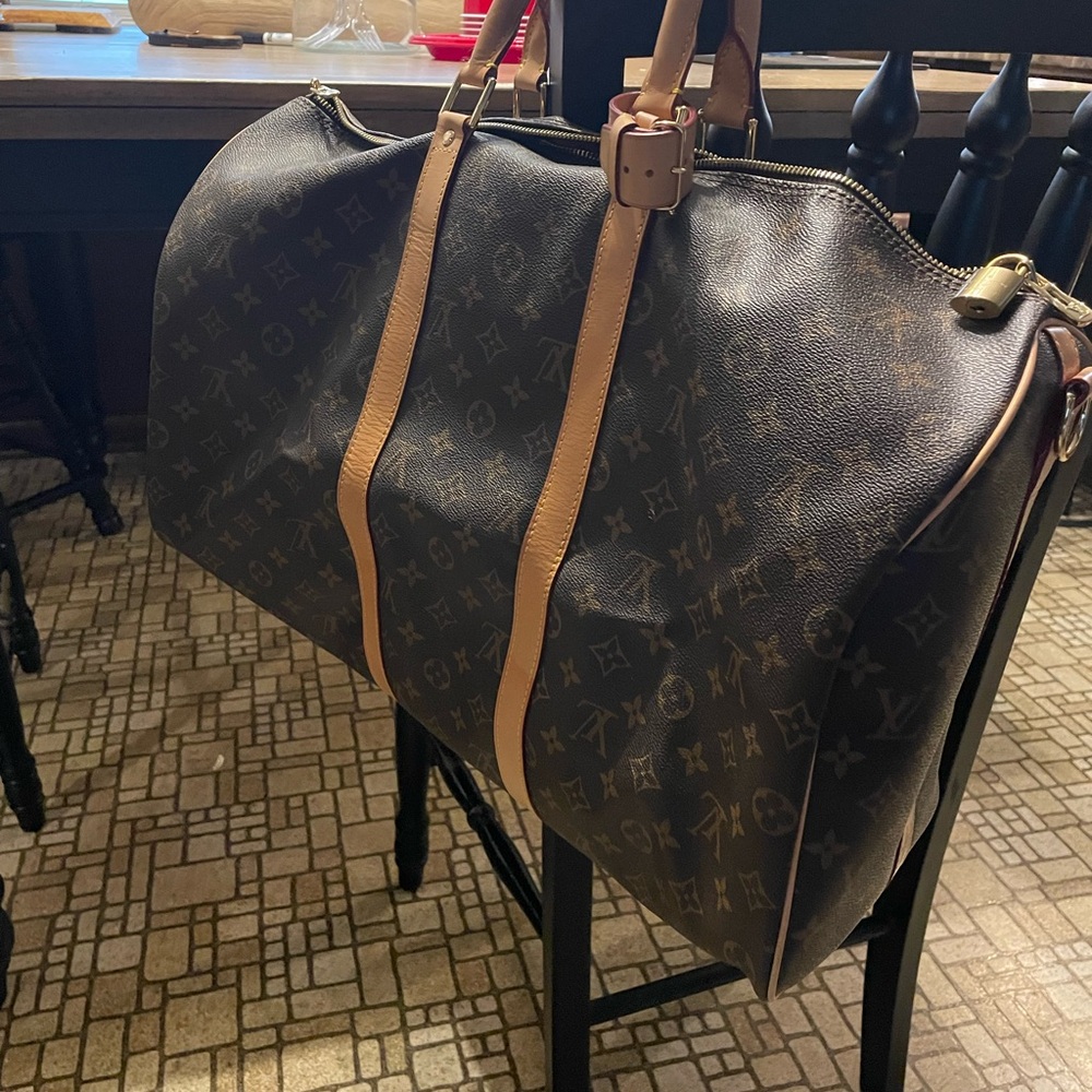 Canvas Leather Travel Duffel Bag